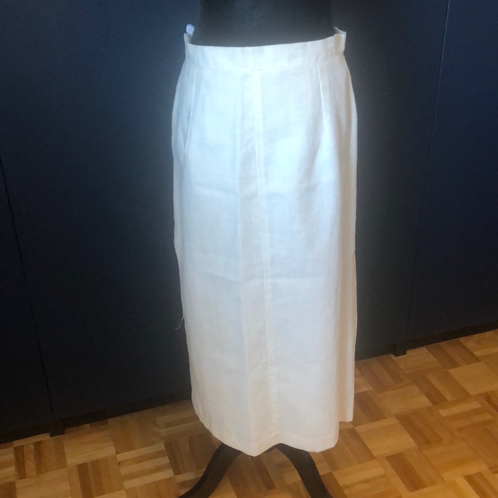 VINTAGE off white midi skirt size medium - Picture 4 of 13